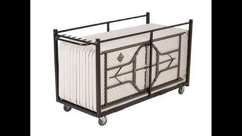 Lifetime 80193 Table Cart with Heavy Duty Steel Black Sand Finish