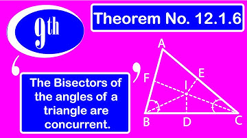 Theorem 6:The bisectors of the angles of a triangle are concurrent.