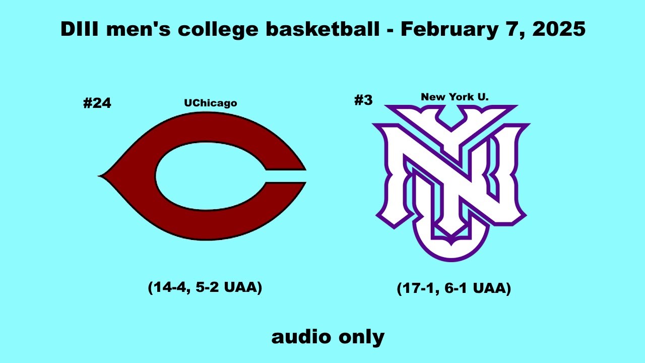 #24 Chicago Maroons at #3 NYU Violets - DIII men's college basketball - radio broadcast