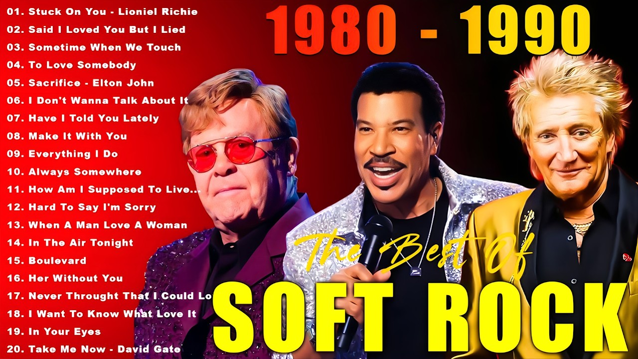 Air Supply, Rod Stewart, Eric Clapton, Phil Collins, Bee Gees - Soft Rock 70s 80s 90s Greatest Hits