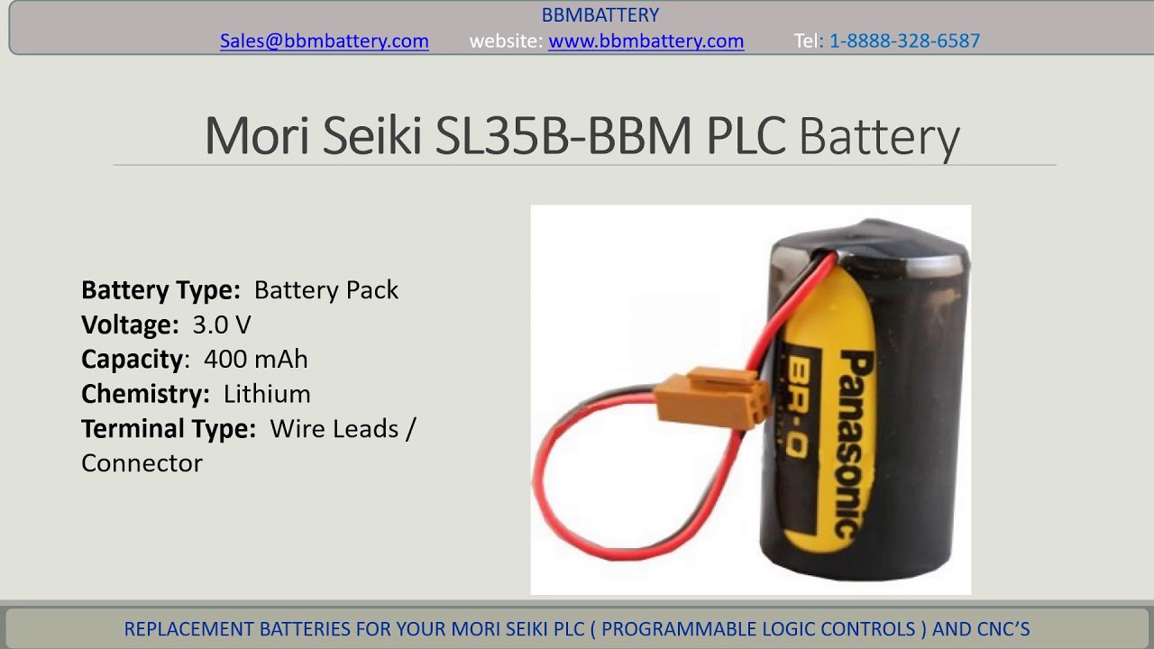 MORI SEIKI PLC AND CNC'S REPLACEMENT BATTERIES