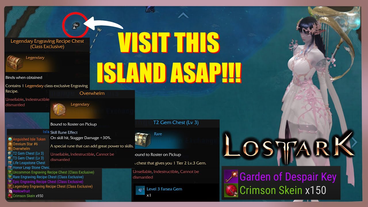 BEST ENDGAME REWARDS & GOLD - LEGENDARY ENGRAVINGS & MORE -LOST ARK -ANGUISH ISLE GUIDE