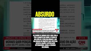 MORAES QUER POSIÇÃO DO PGR PRA INCLUIR FLAVIO BOLSONARO NA AÇÃO DE COAÇÃO DO STF!