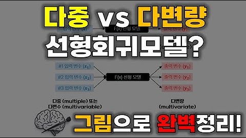 [그림으로 완벽정리 :: 통계학] 다중 VS. 다변량 선형회귀모델?