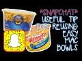 Snapchat Easy Mac Bowl Hack