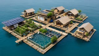 He Left Home to Build a Huge Bamboo Floating Island With a Few $1000s. By @7Asian