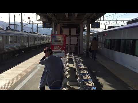 【この駅発車メロディあるのか・1番線途中切りorz】中央本線小淵沢駅1・2番線発車メロディ『sunrise』・『see you again』