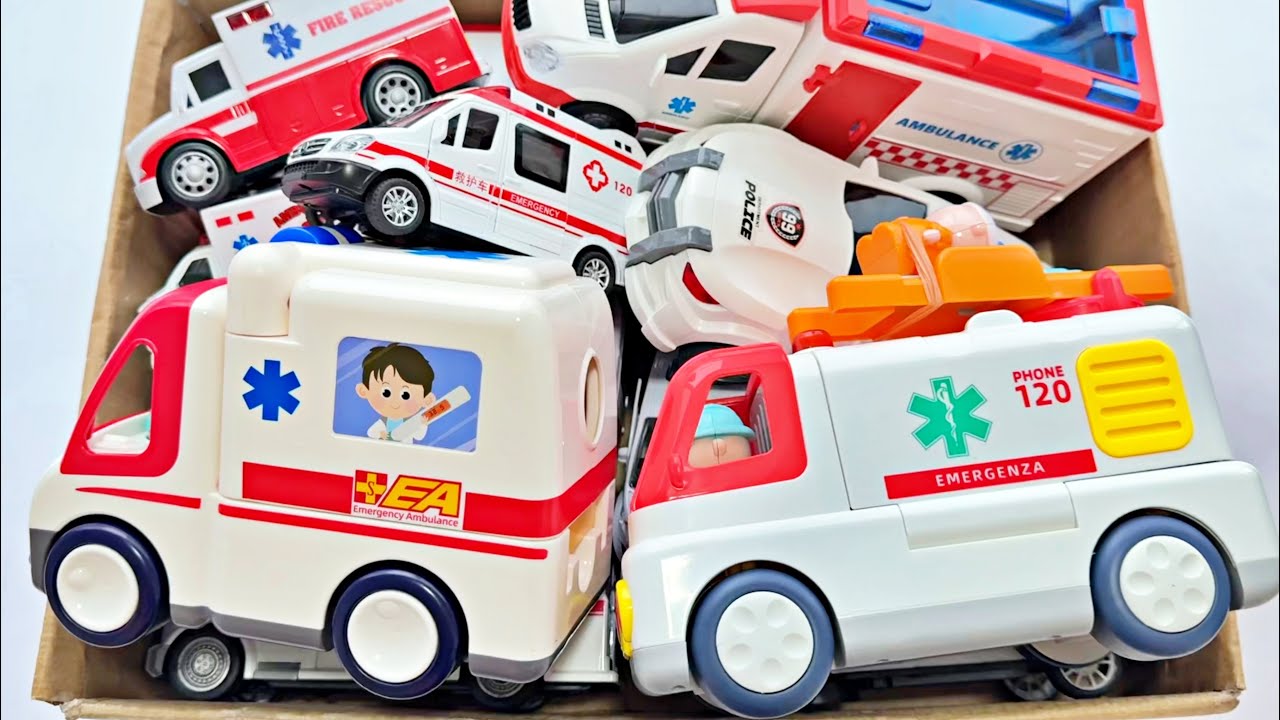 ライト付きの救急車のフルボックス | Full Box of Ambulance Cars With Lights
