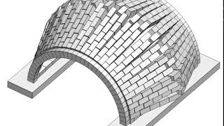 Masonry vault subjected to an explosion