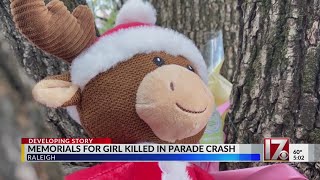 Memorials growing for girl killed in Raleigh Christmas Parade accident
