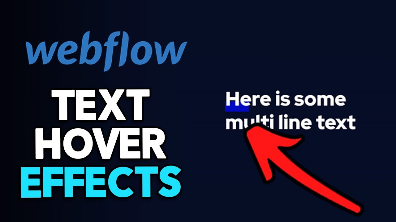 Webflow Text Hover Effects Tutorial (2026) - YouTube