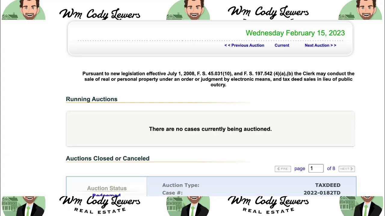 LIVE Palm Beach County Tax Deed Auction YouTube