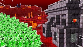 Netherite Bunker vs 1000 CREEPERS!  Minecraft