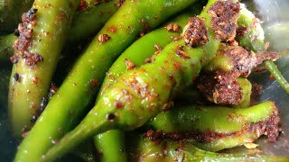खाने का स्वाद बढ़ाने वाली भरवा हरी मिर्च बनाने की विधि | Bharwa Hari Mirch Recipe | Rajasthani Recipe