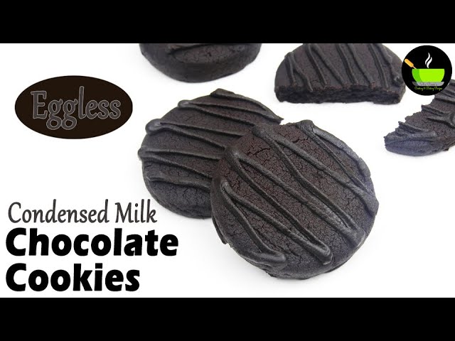 Condensed Milk Chocolate Cookies | Eggless Chocolate Cookies | Chocolate Cookies Recipe | Cookies | She Cooks