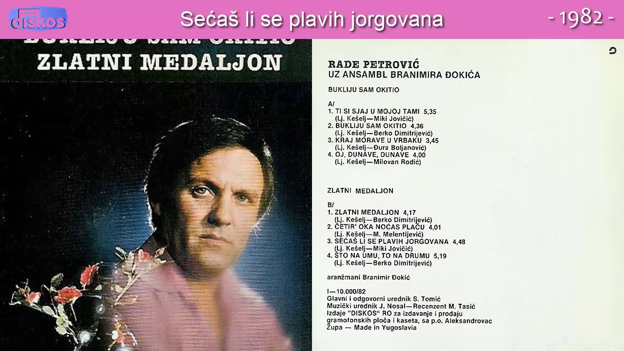 Rade Petrovic - Secas li se plavih jorgovana - (Audio 1982)