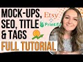 Full print on demand printify and etsy listing tutorial free course tshirt business how to