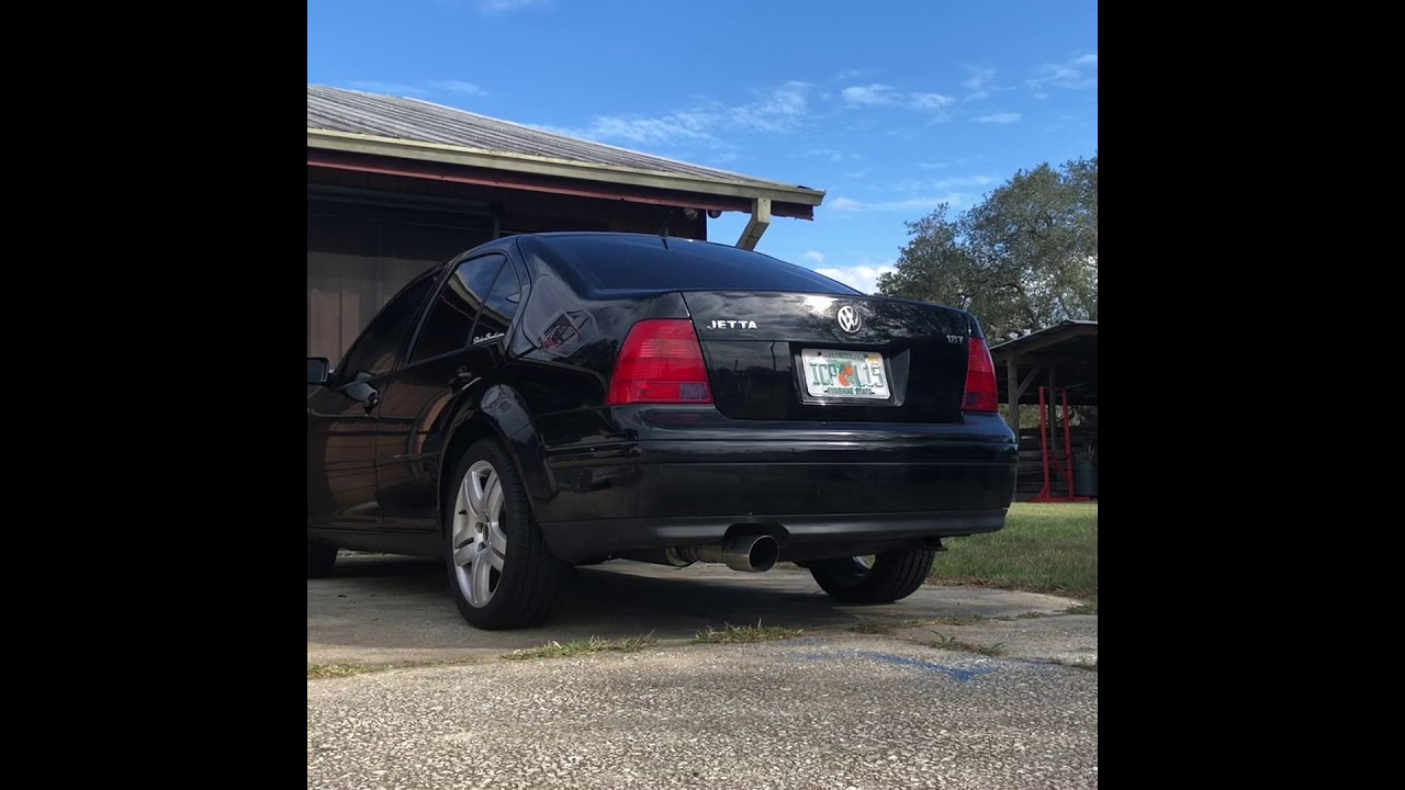 Mk4 Jetta 1.8t 3 inch exhaust - YouTube
