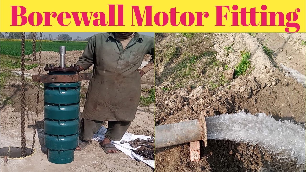 Borewell motor fitting borewell motor lifting borewell motor
