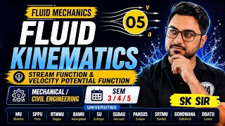 🎯Stream Function & Velocity Potential Function | Fluid Kinematics | Fluid Mechanics 💯 Important PYQ