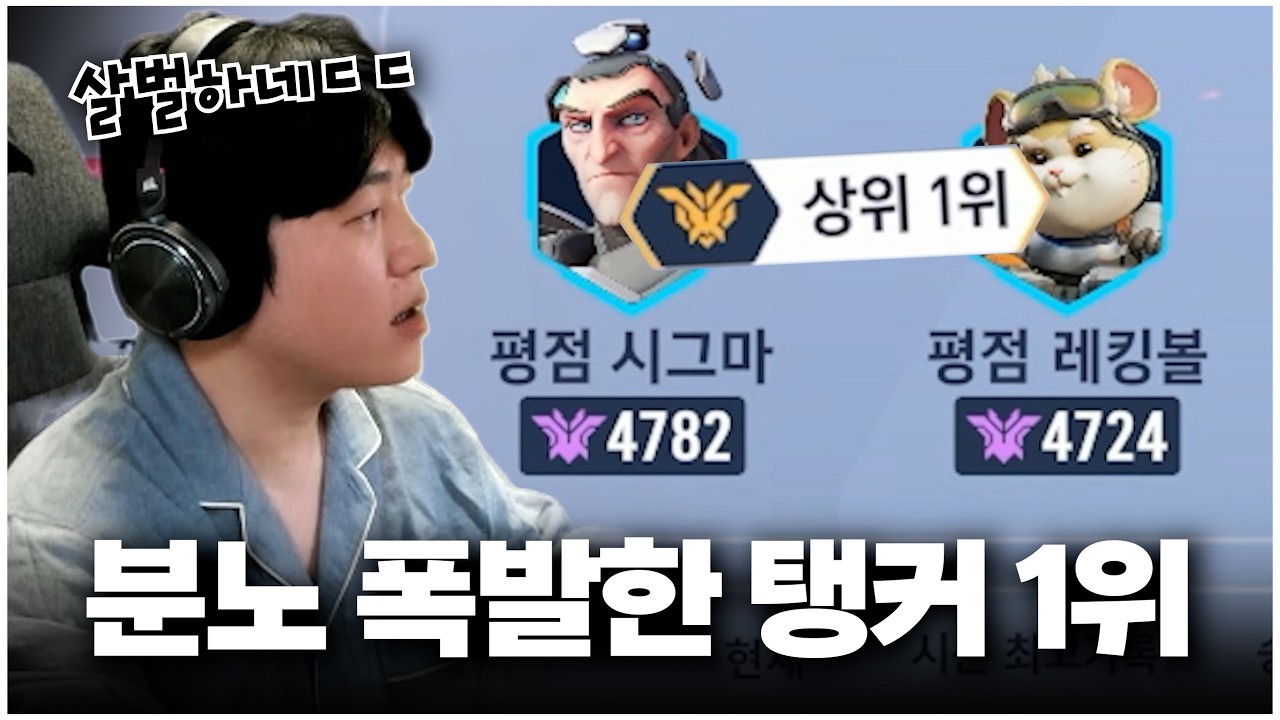 딜러들 때문에 답답해서 결국 터져버린 랭킹 1위 탱커 유저