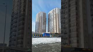 New high-rise buildings in the Shymcity microdistrict, Shymkent, Kazakhstan..