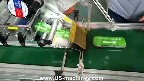 Automatic case box tray flat surface cap lid top labeling machine high accuracy