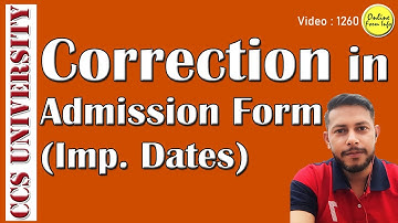Correction in Application Form | Complete Update by Online Form Info