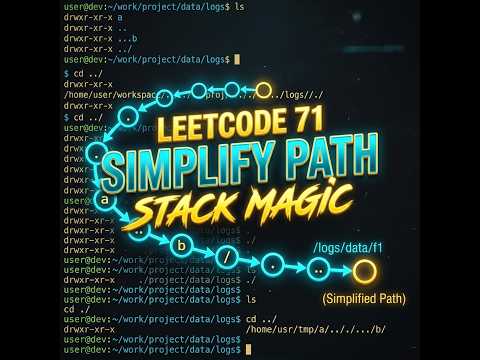 LeetCode 71: Simplify Path in less than 5 minutes | Stack Algorithm