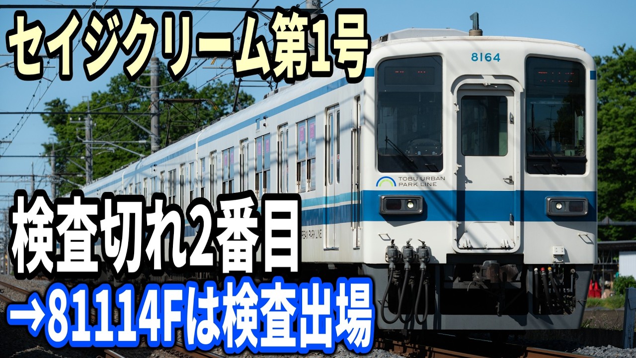 【セイジクリーム第1号】東武野田線8000系8164F 廃車回送