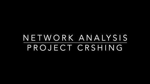Network Analysis | project crashing