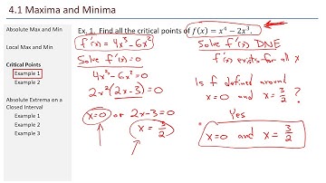 Math 211 - 4.1 Maxima and Minima