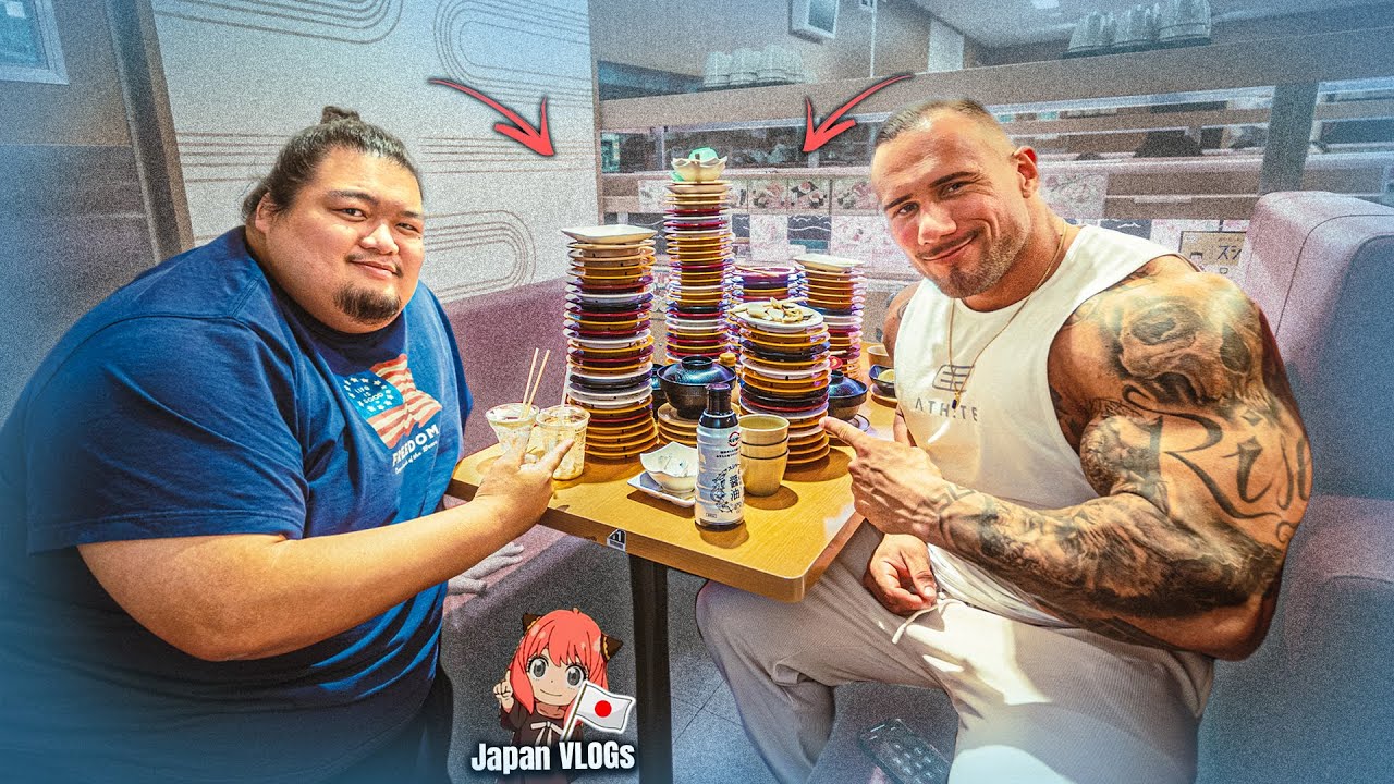 Sushi Essen in Tokio mit Sumo Hiroki (eskaliert)