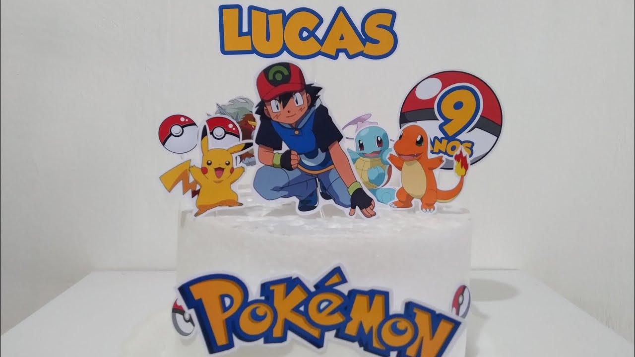 Topo de Bolo Pokemon - Fazendo a Nossa Festa