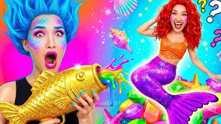 She’s A Mermaid?! 🧜‍♀️ DIY Barbie Sea Queen Transformation!