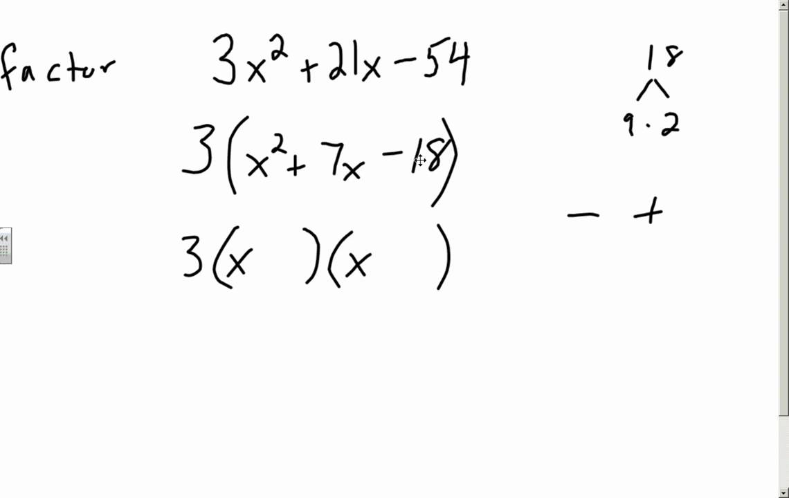 Basic factoring of trinomials YouTube