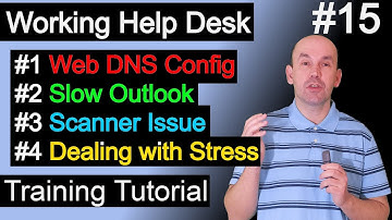 Working Help Desk Tickets, Website Domain DNS IP forwarding, Outlook is Slow, Scanner not working.