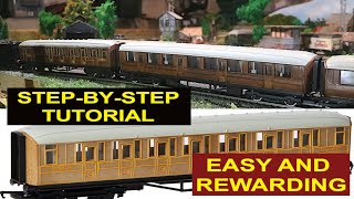 Teak Passenger Train Coaches - An Alternative Method - Hornby / Triang LNER Models - #modeltrain