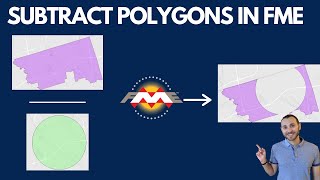 How to subtract one polygon from another in FME