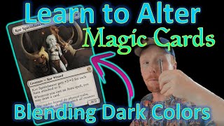 MTG Altered Art Tutorial - How to Easily Blend Dark Colors | CCO Podcast | EDH | CMDR