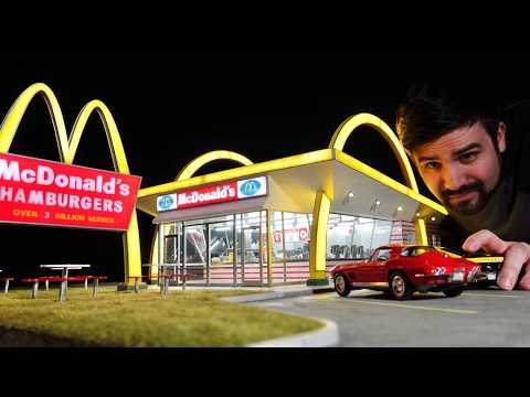 The Hardest MINIATURE I've Ever Built - Golden Arch McDonald's Diorama (WORKING LIGHTS) thumbnail