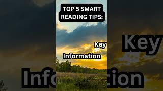 Top 5 smart reading tips tips study learning shorts