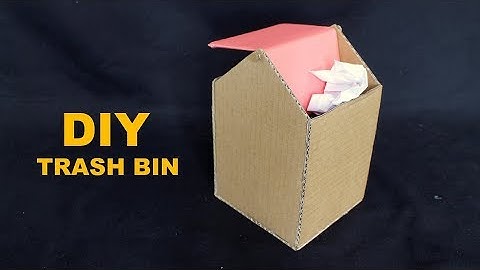 How to Make Trash Bin From Cardboard - DIY Trash Bin