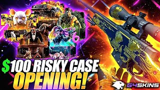 картинка: ОТКРЫТИЕ КЕЙСА G4SKINS НА $100 С НИЗКИМ БАЛАНСОМ !! ?! | Промокод G4skins 2025 | Открытие кейса G...
