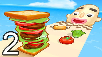 Sandwich Runner - Gameplay Walkthrough Part 2 All Levels (Android, Ios)