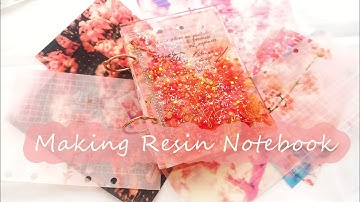 DIY A6 resin notebook making process | journal with me aesthetic | book binding setup 2023 April