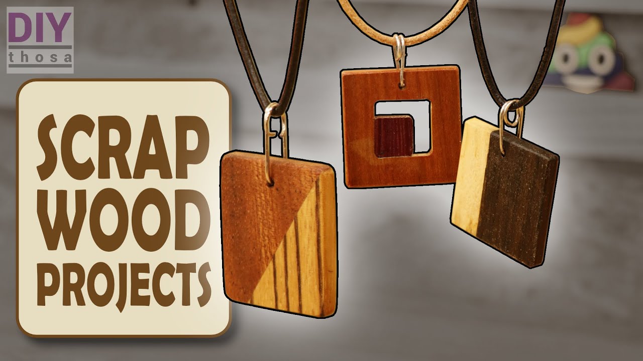 Scrap Wood Projects #6 - Hard Wood Pendants - ( Hartholz Anhänger )