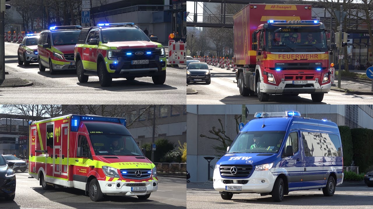 [‼️BAHNUNFALL‼️] DB-NOTFALLMANAGEMENT / FEUERWEHR & THW LEONBERG | Bezirksübung Leonberg | 5.4.2025