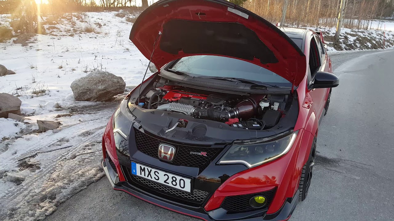 Type R FK2 with Eventuri cold air intake - YouTube