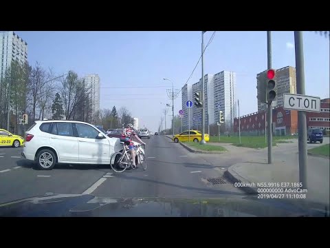 Russian Cyclist Collides with a Car || ViralHog